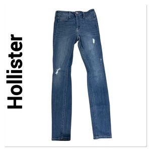 HOLLISTER High Rise Jean Legging Distressed size 3R waist 26 length 28